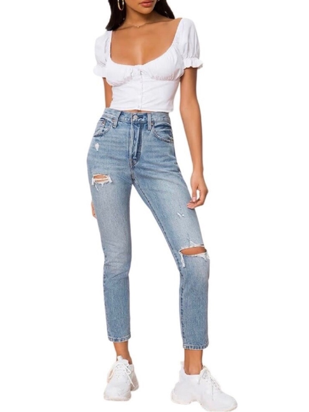 501® Skinny Women's Jeans Blue Distressed Women’s Jeans